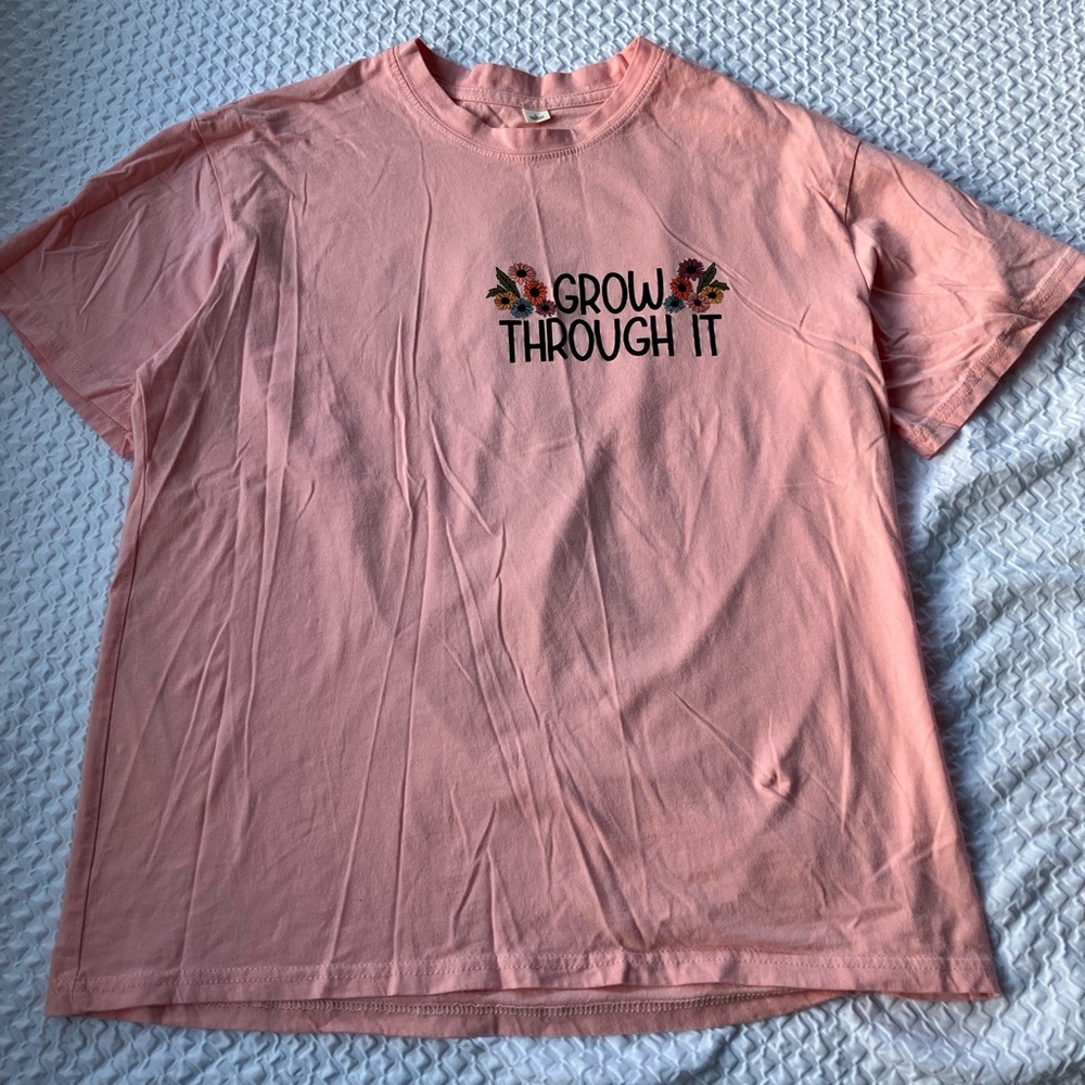Pink Graphic Tee - Grow Through It
